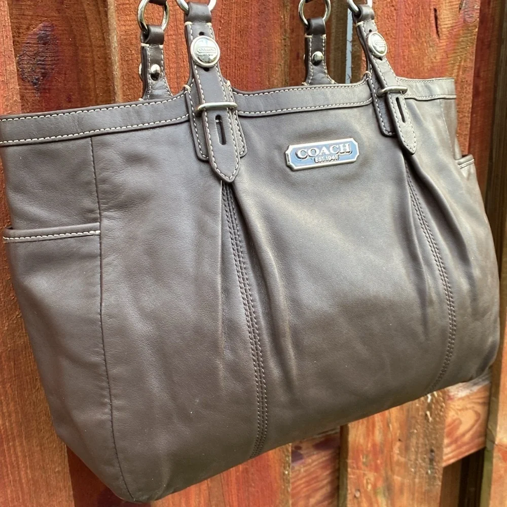 Coach Brown Leather Tote Hobo Bag